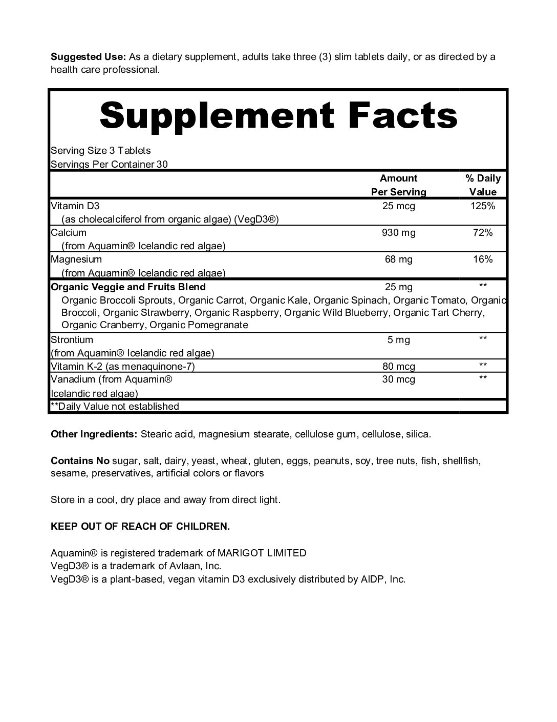 Alternative view of Algae-Based Calcium (90)